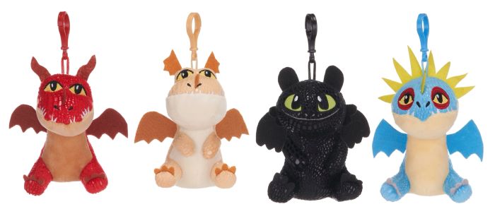 (Mis 0) DRAGON TRAINER 4 (HTTYD) Peluche Portachiavi 12cm – 4ass…x36…x180